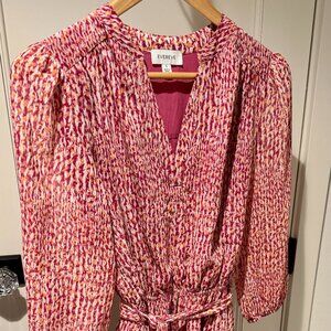 Evereve Joyce Women’s Pink Abstract Print Mini Dress | Size S